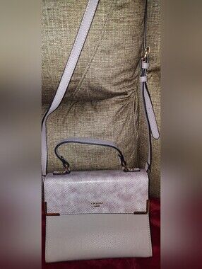 Dune London Pale Lilac Two-Tone Satchel with Top Handle